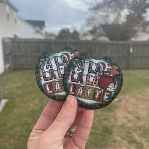 Fa La La La Latte Car Coaster Set | Car Accessories